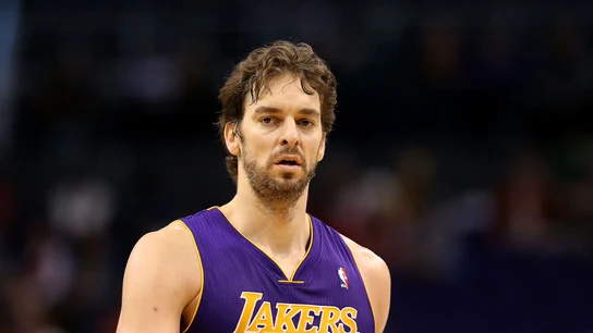 Pau Gasol en un partido con los Angeles Lakers de la NBA Pau Gasol en un partido con los Angeles Lakers de la NBA