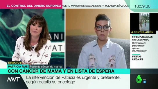 La denuncia de Mamen Mendizábal: "¿Alguien piensa en los pacientes que han aguantado meses para ser atendidos con las horas contadas?" La denuncia de Mamen Mendizábal: "¿Alguien piensa en los pacientes que han aguantado meses para ser atendidos con las horas contadas?"