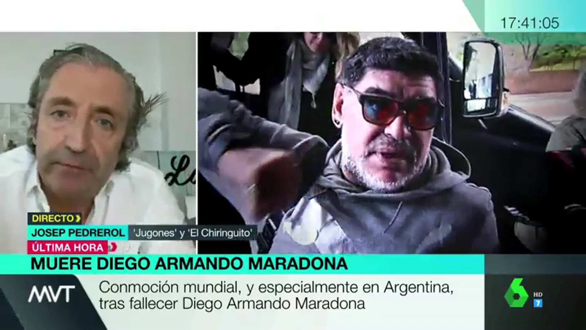 El adiós de Pedrerol a Maradona: "Recuerdo cómo con una mandarina hacía filigranas"