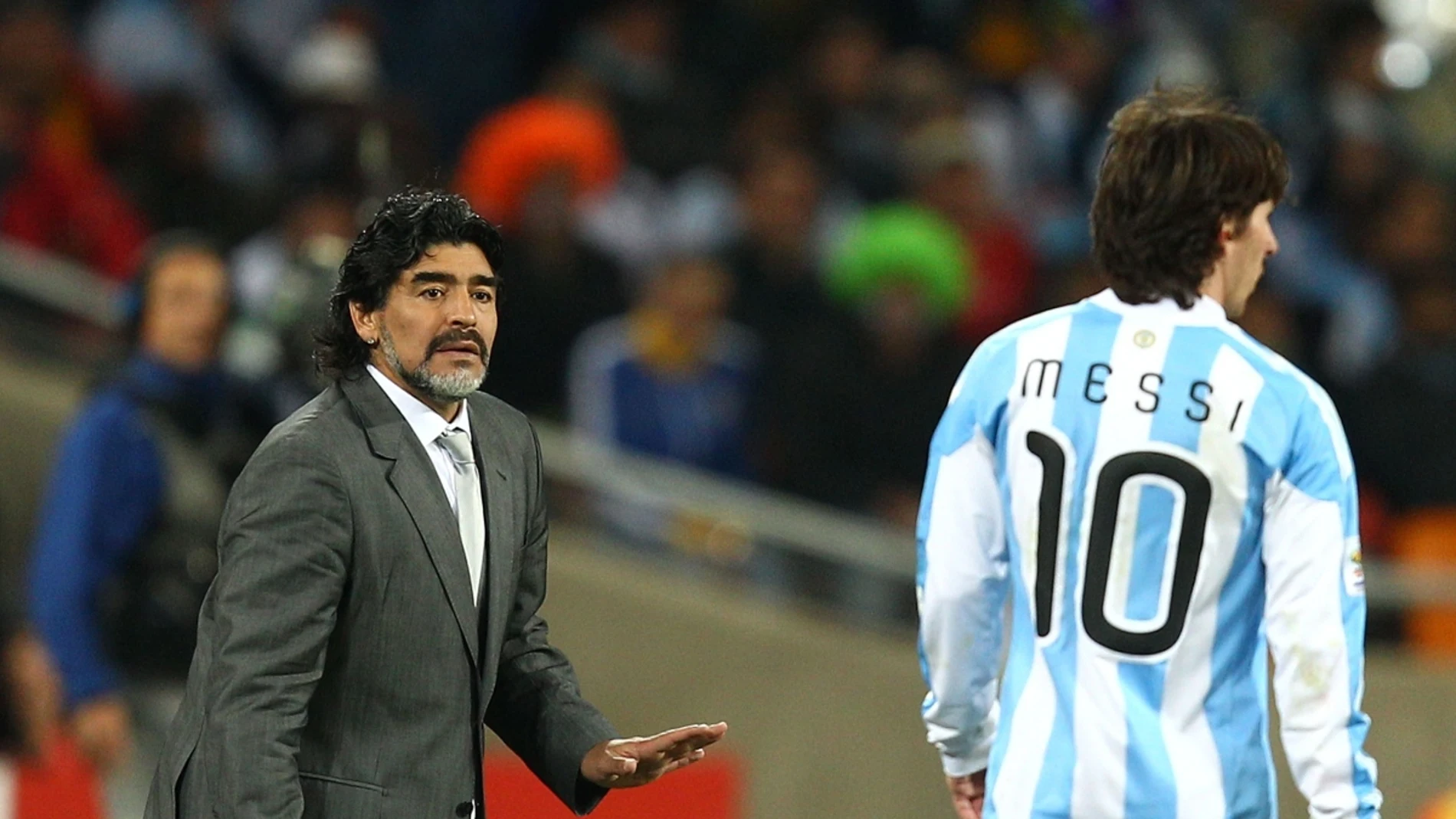 Maradona, con Messi