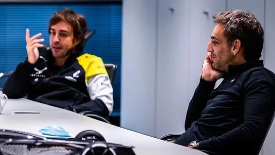 Fernando Alonso y Abiteboul Fernando Alonso y Abiteboul