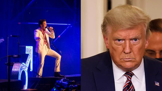 Imagen de archivo de The Killers y Donald Trump Imagen de archivo de The Killers y Donald Trump