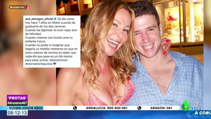 El desgarrador mensaje de Ana Obregón a su hijo Álex Lequio