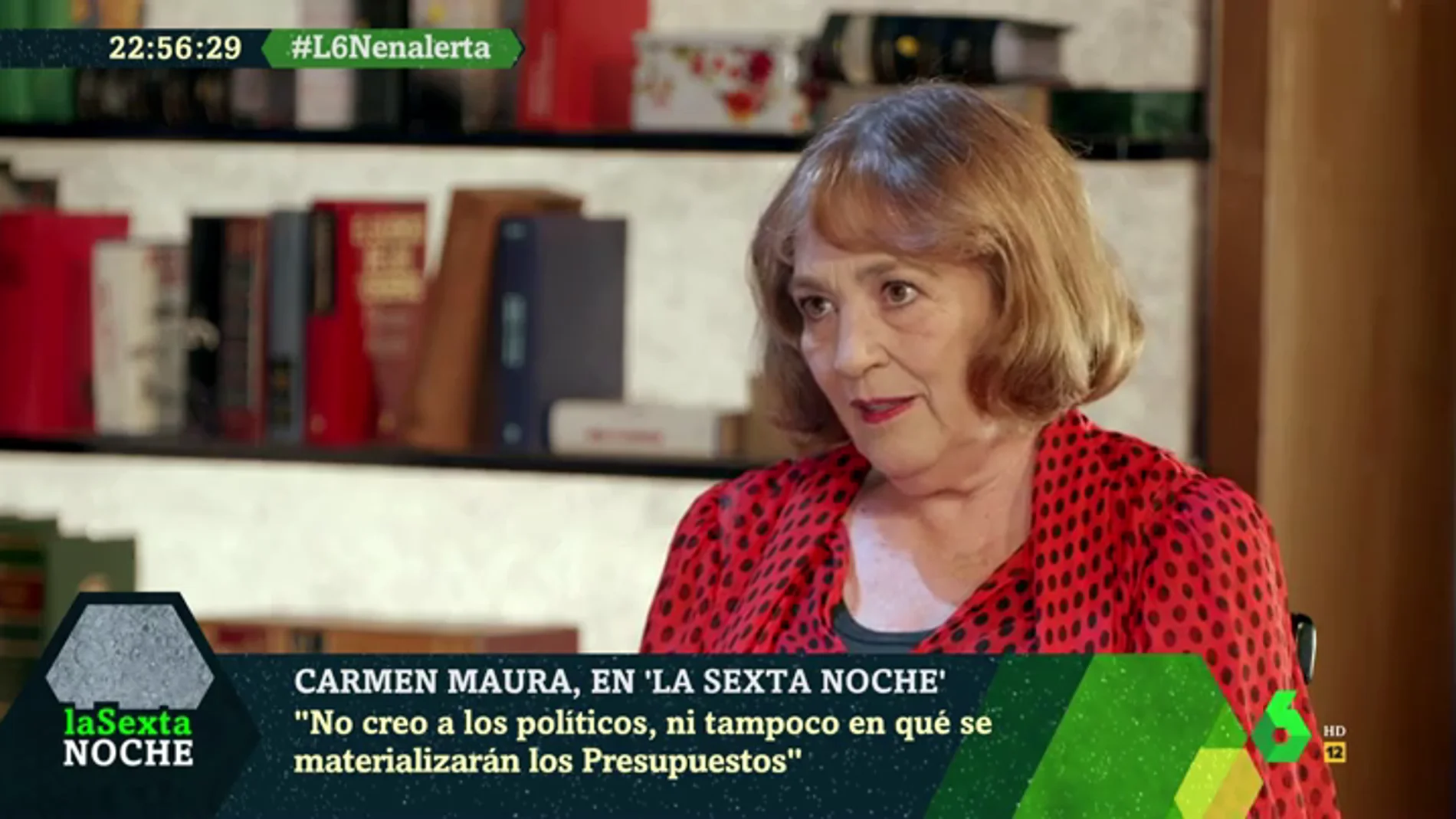Carmen Maura: "Algunos de nuestros políticos no han leído un libro entero nunca"