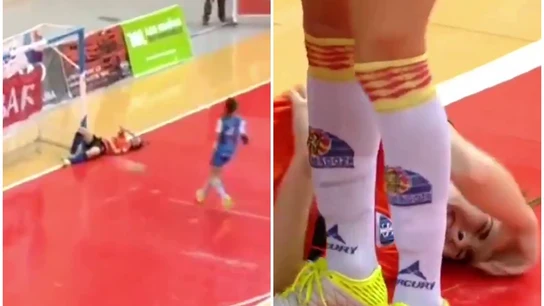 Acción antideportiva en fútbol sala Acción antideportiva en fútbol sala