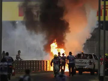 Romain Grosjean salvó la vida tras el accidente Romain Grosjean salvó la vida tras el accidente
