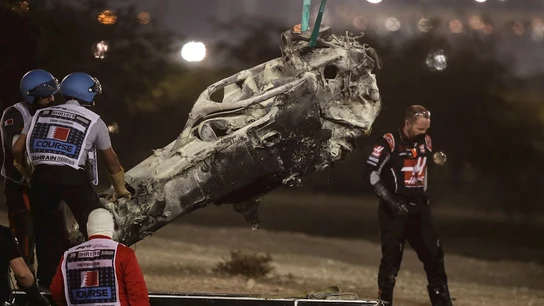 Así quedó el coche de Romain Grosjean Así quedó el coche de Romain Grosjean