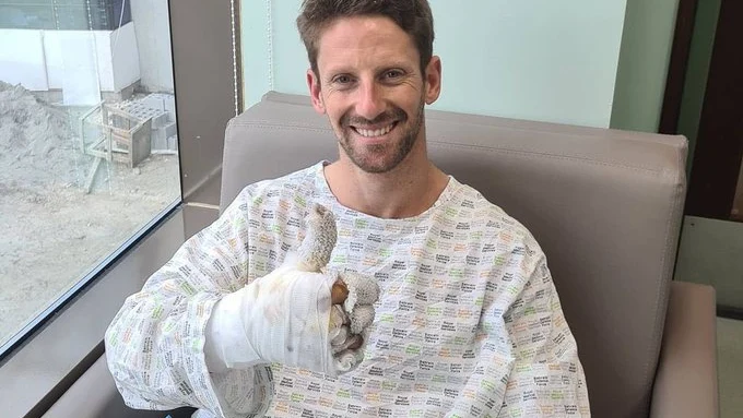 El mensaje de Romain Grosjean desde el hospital tras su terrorífico accidente el GP de Baréin