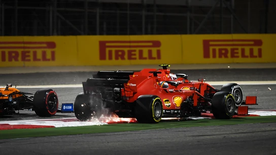 Vettel y Leclerc Vettel y Leclerc