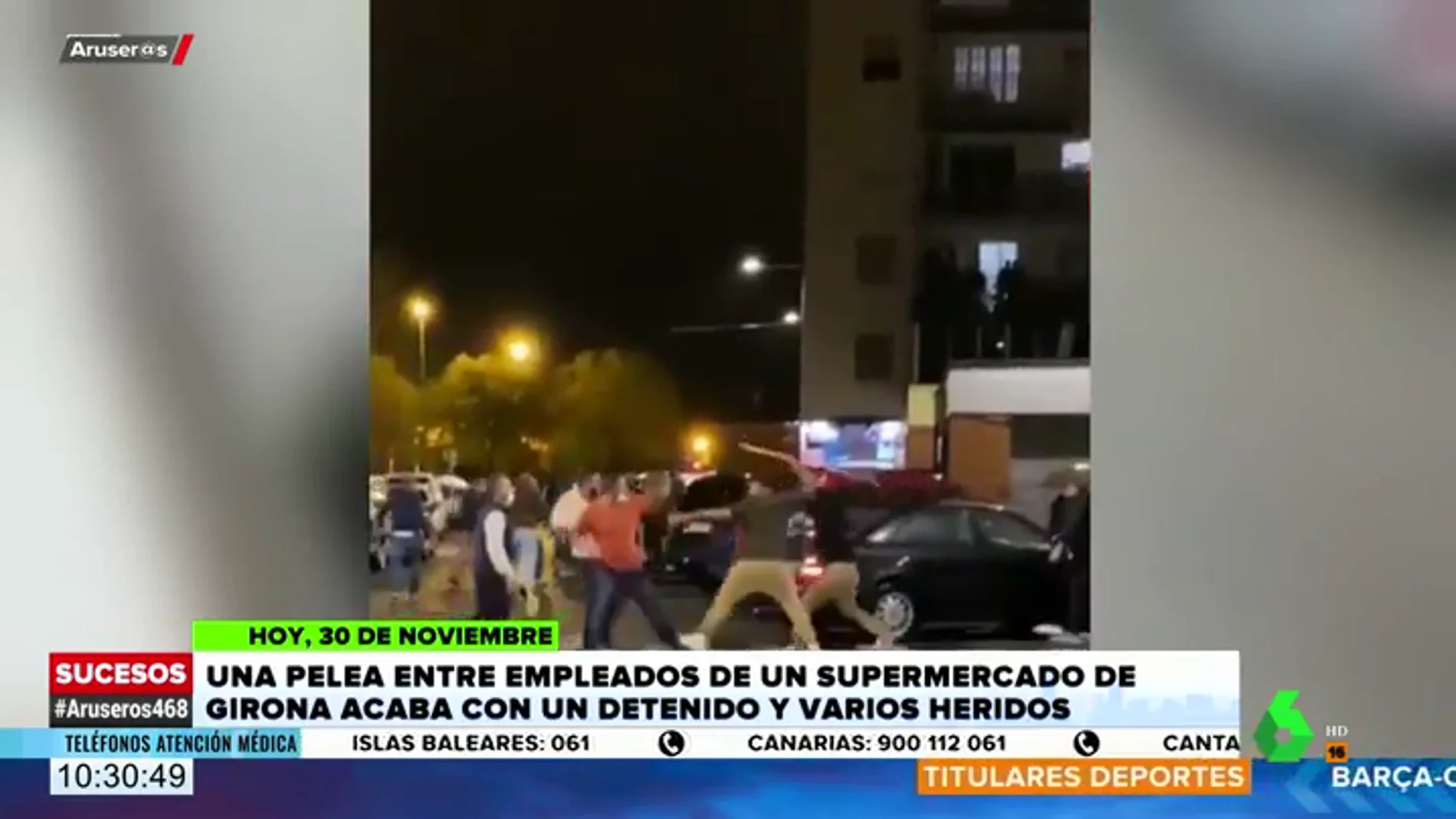 Pelea con palos entre trabajadores de un supermercado de Girona por ver quién era el responsable del establecimiento 