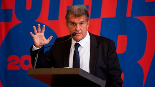 l expresidente del FC Barcelona Joan Laporta durante la presentación de su candidatura a la presidencia del club l expresidente del FC Barcelona Joan Laporta durante la presentación de su candidatura a la presidencia del club