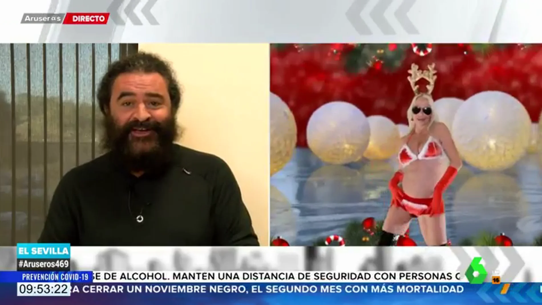 El Sevilla habla del vídeo de Leticia Sabater "montando" a Papá Noel