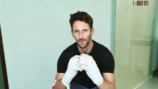 Romain Grosjean continúa recuperándose en el hospital El francés tiene quemaduras en las manos y pies