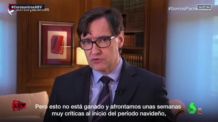 Illa pide a los ciudadanos quedarse en casa y advierte de que llegan semanas "muy críticas" por la Navidad Illa pide a los ciudadanos quedarse en casa y advierte de que llegan semanas "muy críticas" por la Navidad