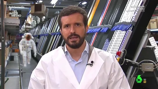 Vídeo manipulado - El estremecedor grito de un astronauta que interrumpe un discurso de Pablo Casado sin que este se inmute Vídeo manipulado - El estremecedor grito de un astronauta que interrumpe un discurso de Pablo Casado sin que este se inmute