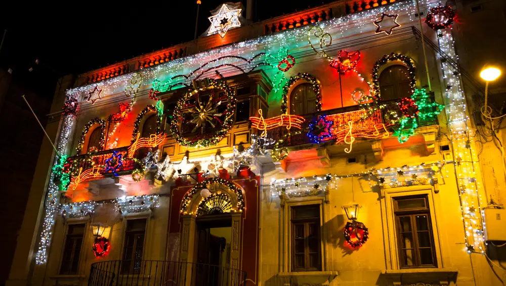 Fachadas decoradas. Navidad en Malta