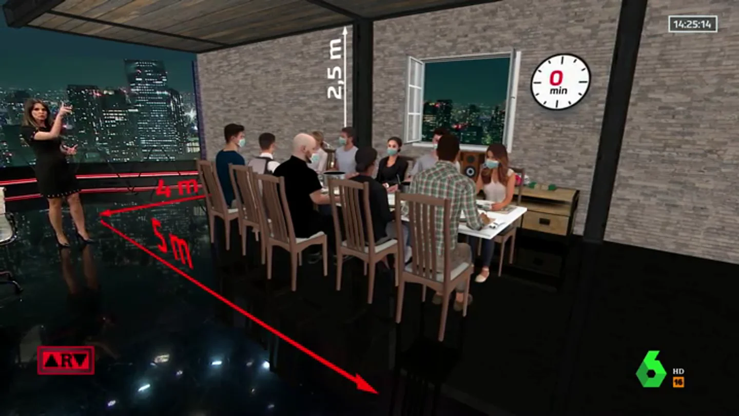 Recreación de una cena familiar de Nochebuena con realidad aumentada. Recreación de una cena familiar de Nochebuena con realidad aumentada.
