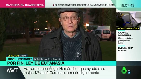 Ángel Hernández, después de aprobarse la ley de eutanasia Ángel Hernández, después de aprobarse la ley de eutanasia