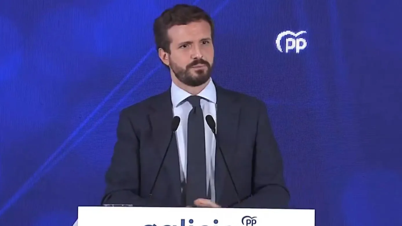 Pablo Casado, durante un acto en Galicia