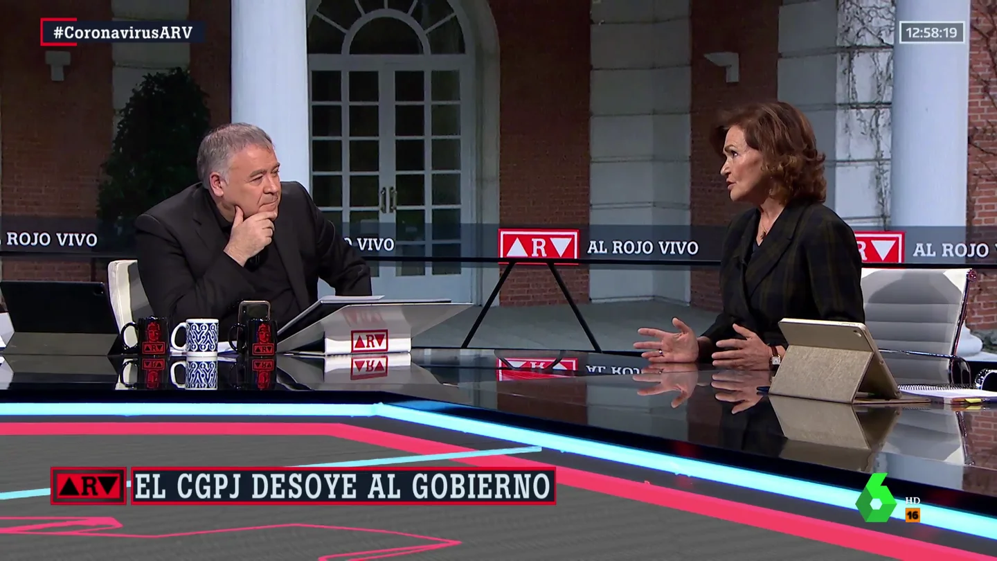 La vicepresidenta Carmen Calvo, en ARV. La vicepresidenta Carmen Calvo, en ARV.