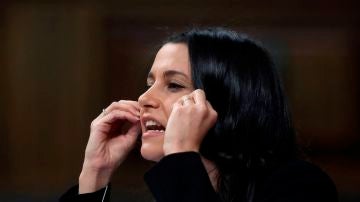 La líder de Ciudadanos, Inés Arrimadas, durante un pleno del Congreso