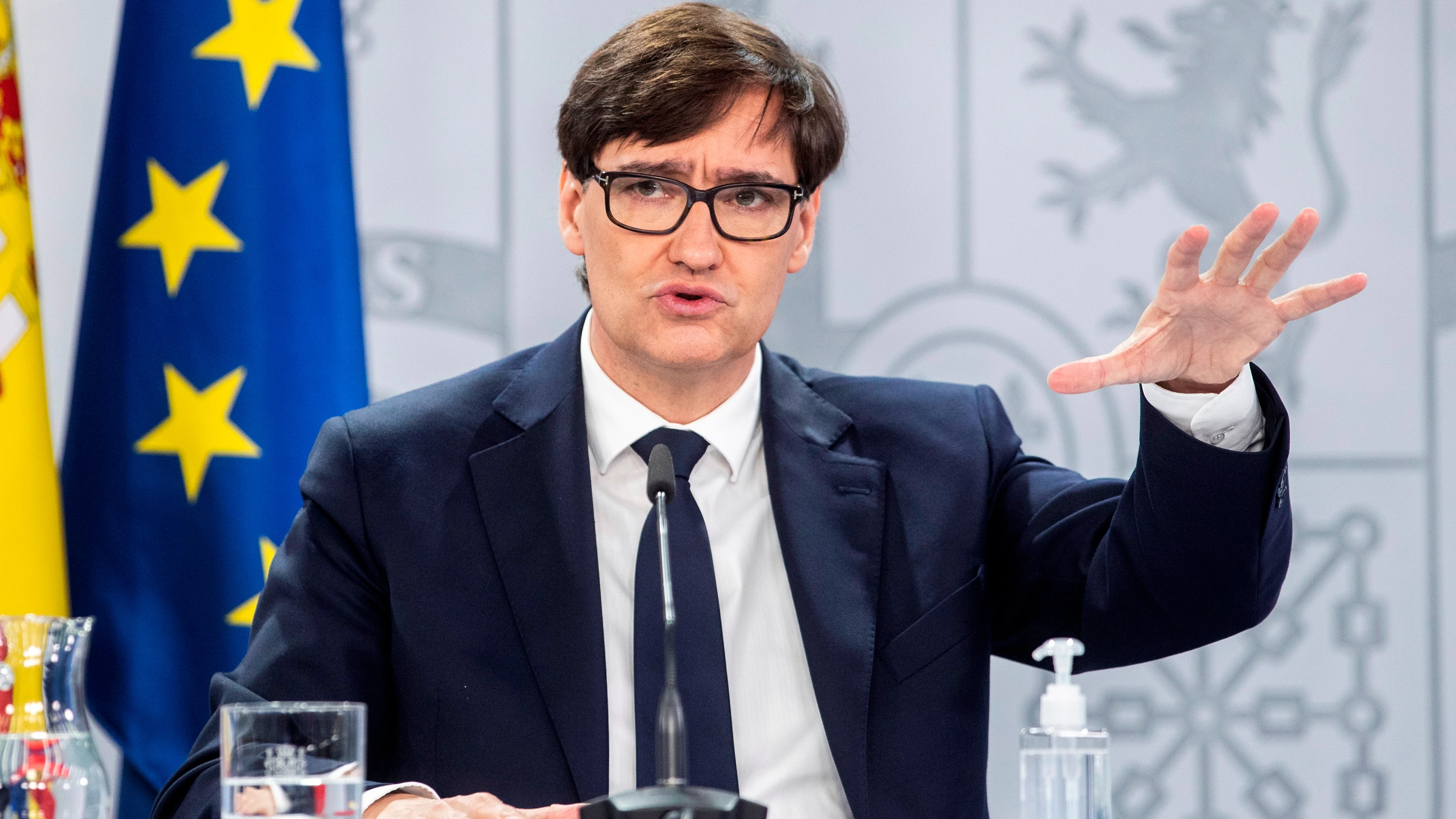 El ministro de Sanidad, Salvador Illa, durante una rueda de prensa