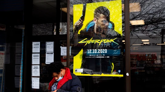 Cyberpunk 2077, promocionado en un local de Brooklyn Cyberpunk 2077, promocionado en un local de Brooklyn