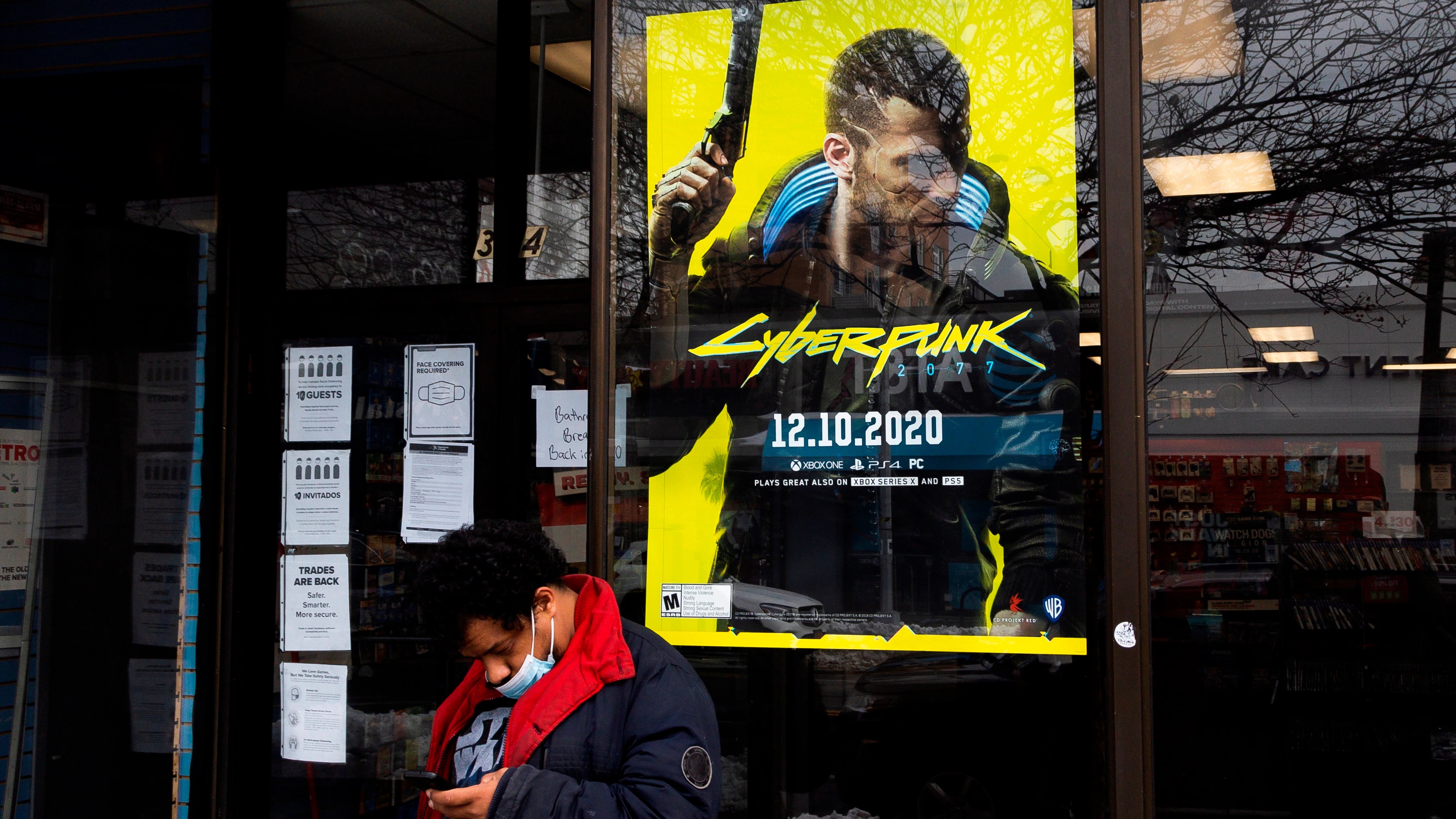 Cyberpunk 2077, promocionado en un local de Brooklyn