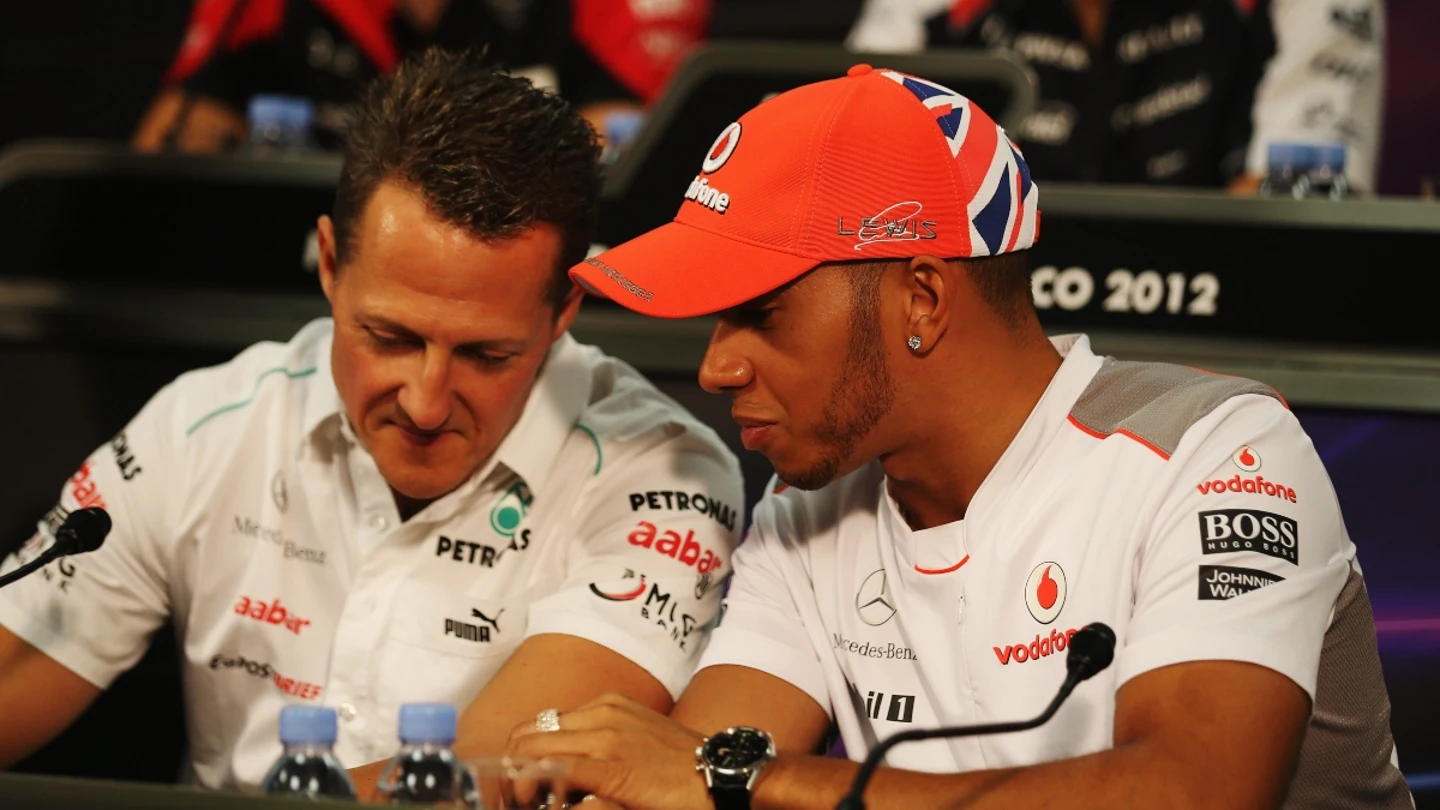 Michael Schumacher y Lewis Hamilton Michael Schumacher y Lewis Hamilton
