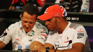 Michael Schumacher y Lewis Hamilton