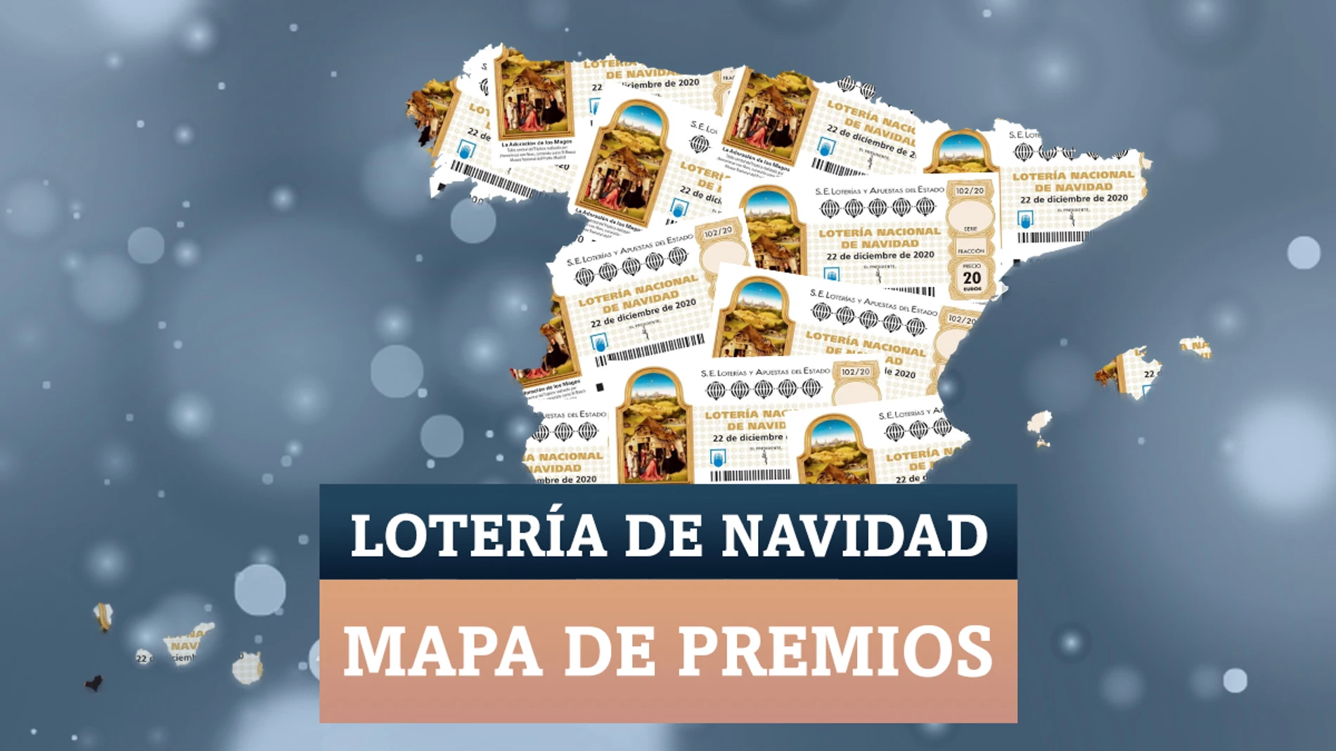 Comprobar Lotería de Navidad 2020: mapa con todos los premios del sorteo