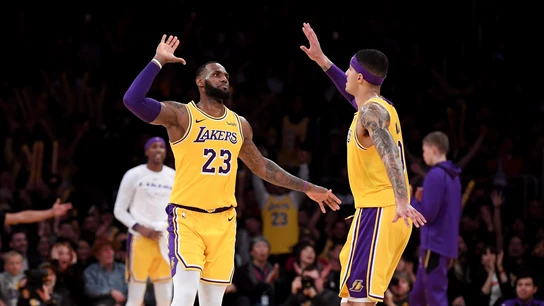 LeBron James y Kyle Kuzma LeBron James y Kyle Kuzma