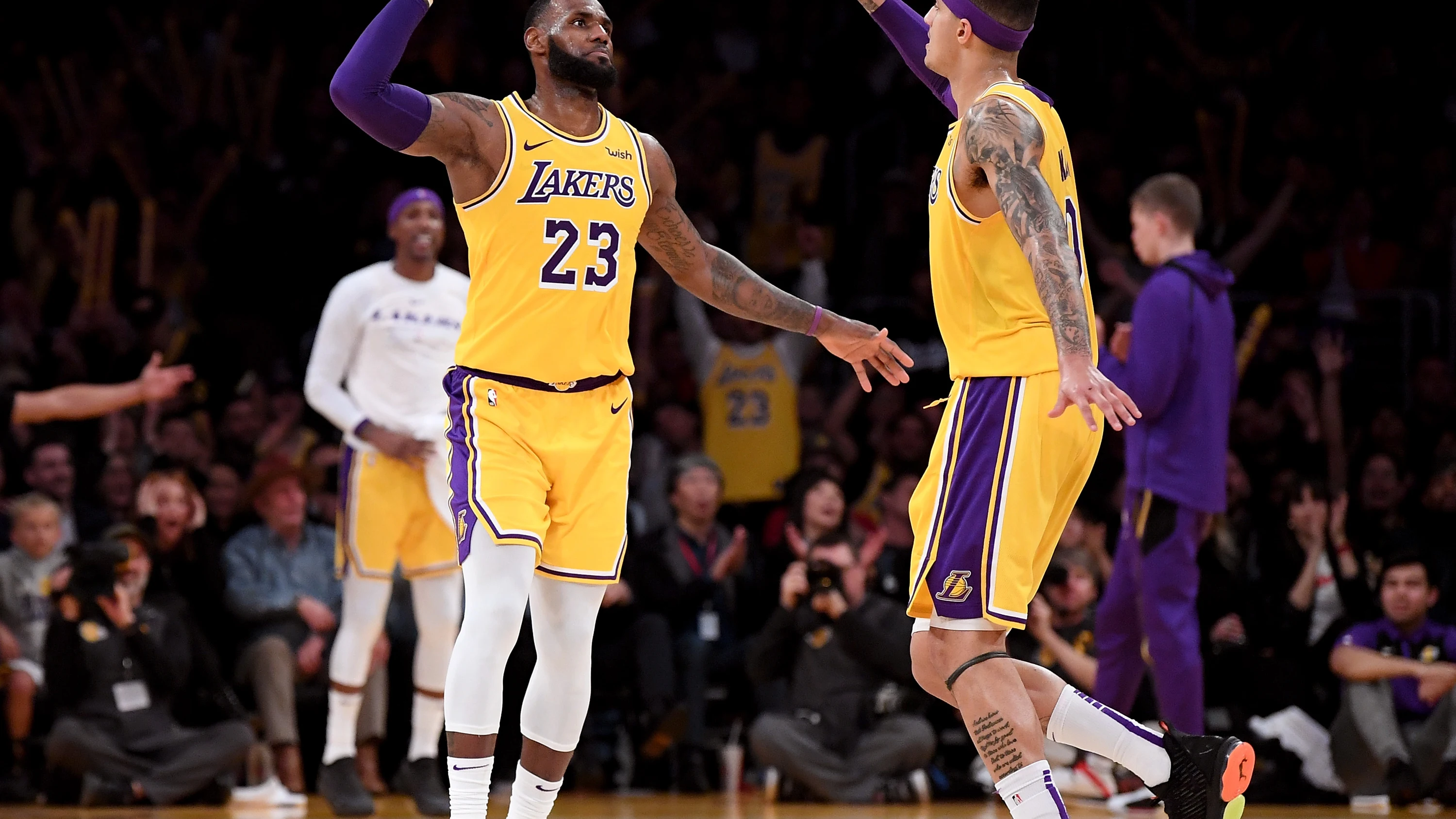 LeBron James y Kyle Kuzma