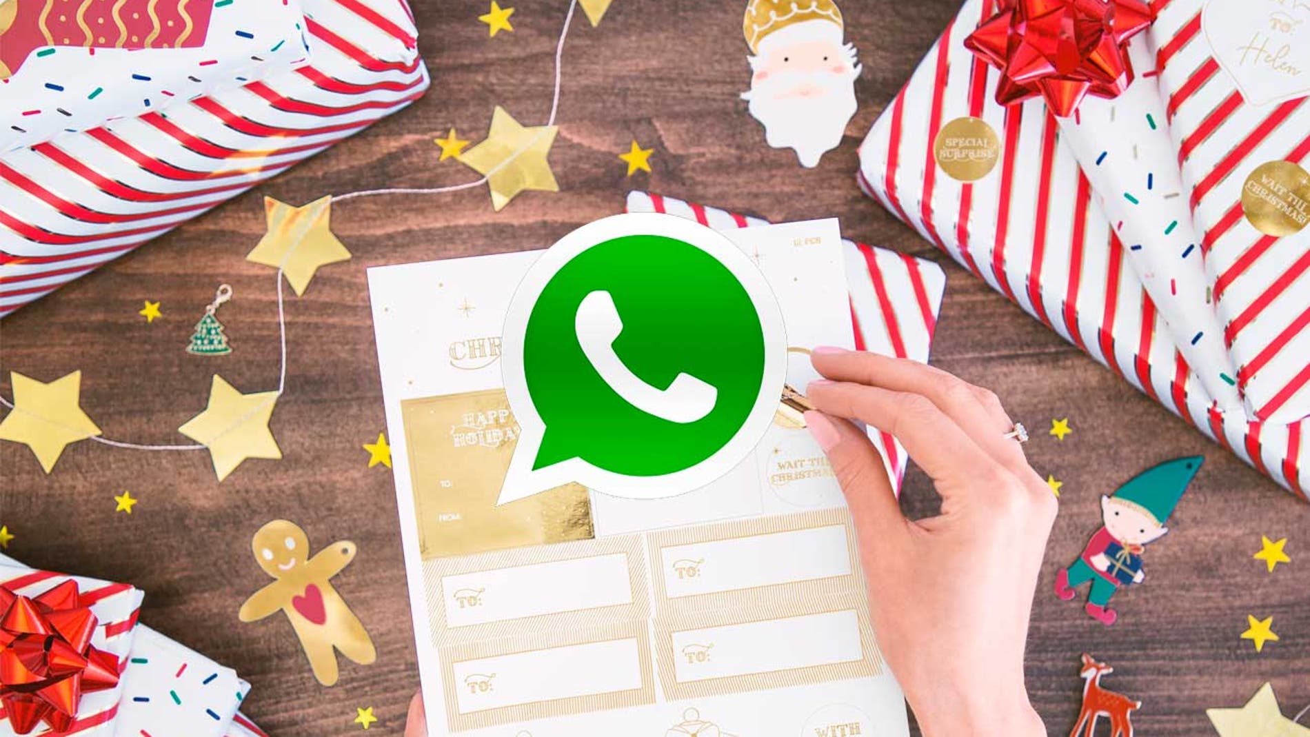 Felicita la navidad enviando pegatinas por WhatsApp 