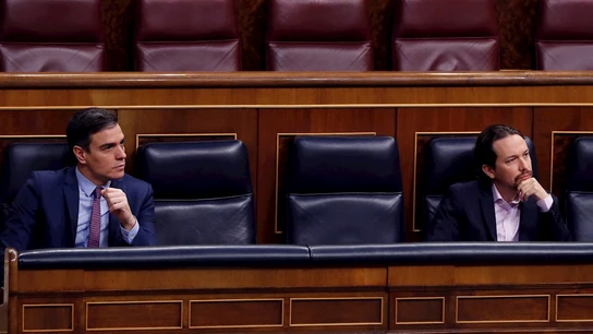 El presidente del Gobierno, Pedro Sánchez, y el vicepresidente segundo, Pablo Iglesias El presidente del Gobierno, Pedro Sánchez, y el vicepresidente segundo, Pablo Iglesias
