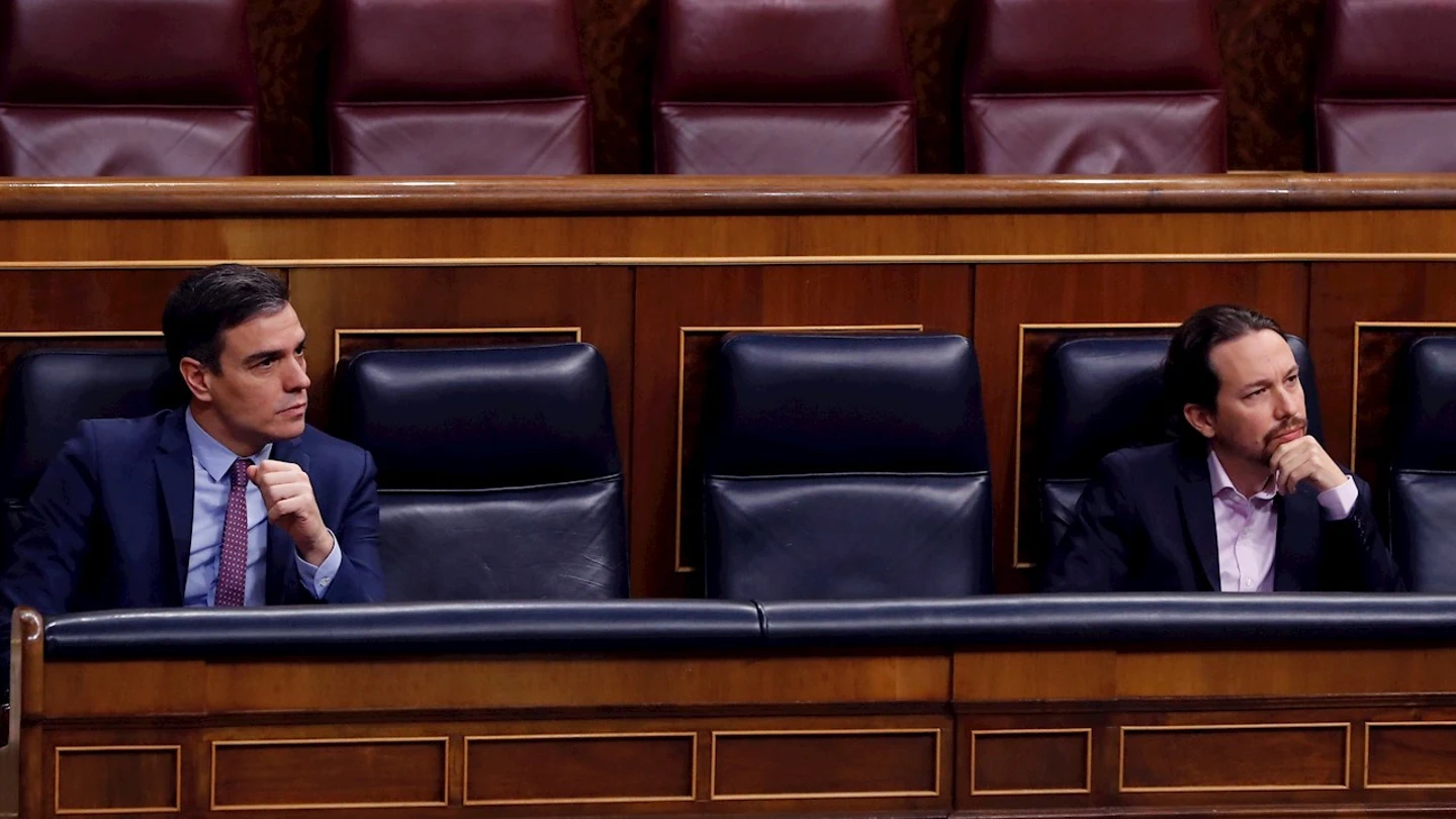 El presidente del Gobierno, Pedro Sánchez, y el vicepresidente segundo, Pablo Iglesias El presidente del Gobierno, Pedro Sánchez, y el vicepresidente segundo, Pablo Iglesias