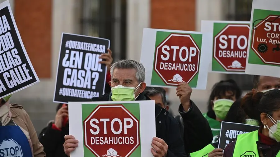 Manifestación contra los desahucios en Madrid