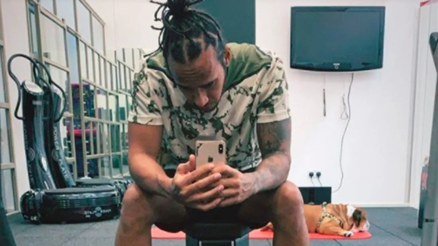 Hamilton en el gimnasio Hamilton en el gimnasio
