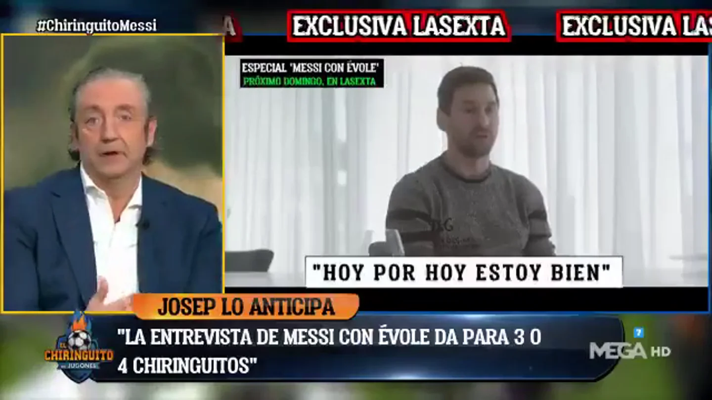 Pedrerol: "La entrevista de Évole a Messi dará para tres o cuatro chiringuitos" Pedrerol: "La entrevista de Évole a Messi dará para tres o cuatro chiringuitos"