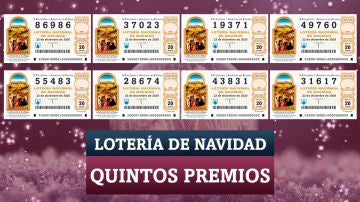 Quintos premios de la Lotería de Navidad 2020