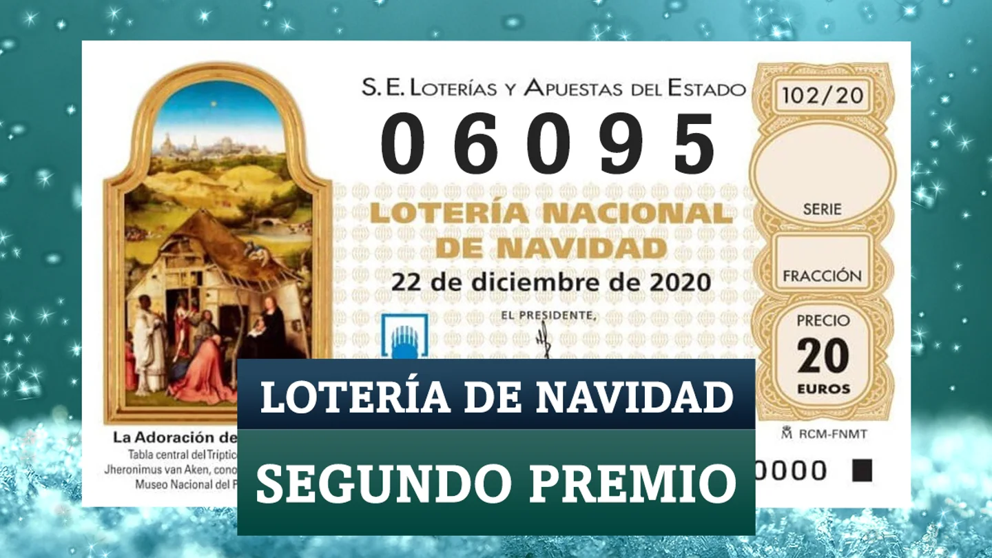 El segundo premio de la Lotería de Navidad 2020 El segundo premio de la Lotería de Navidad 2020