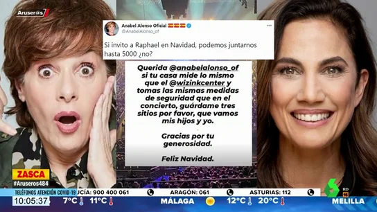 El 'dardo' de Toni Acosta a Anabel Alonso por el concierto de Raphael El 'dardo' de Toni Acosta a Anabel Alonso por el concierto de Raphael