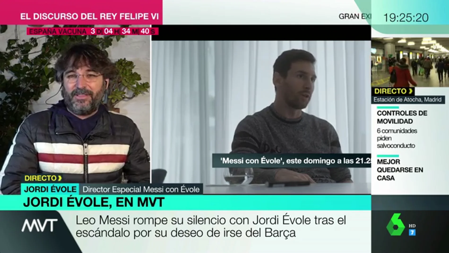 La confesión de Jordi Évole sobre su entrevista a Messi