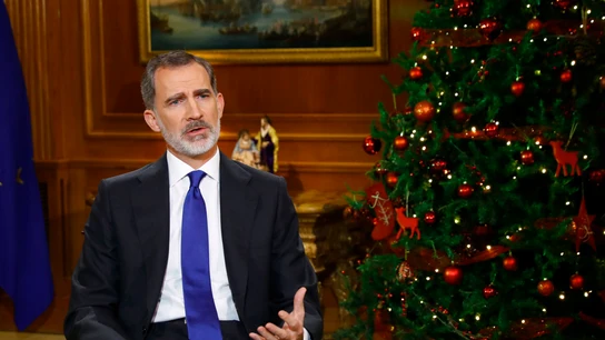 El rey Felipe VI, durante el discurso de Navidad de 2020 El rey Felipe VI, durante el discurso de Navidad de 2020