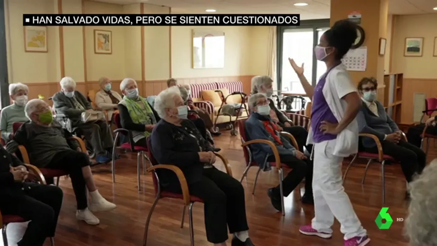 Imagen de una trabajadora en una residencia Imagen de una trabajadora en una residencia