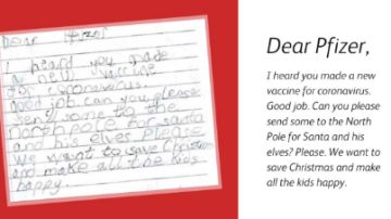 La carta de un niño de 6 años a Pfizer