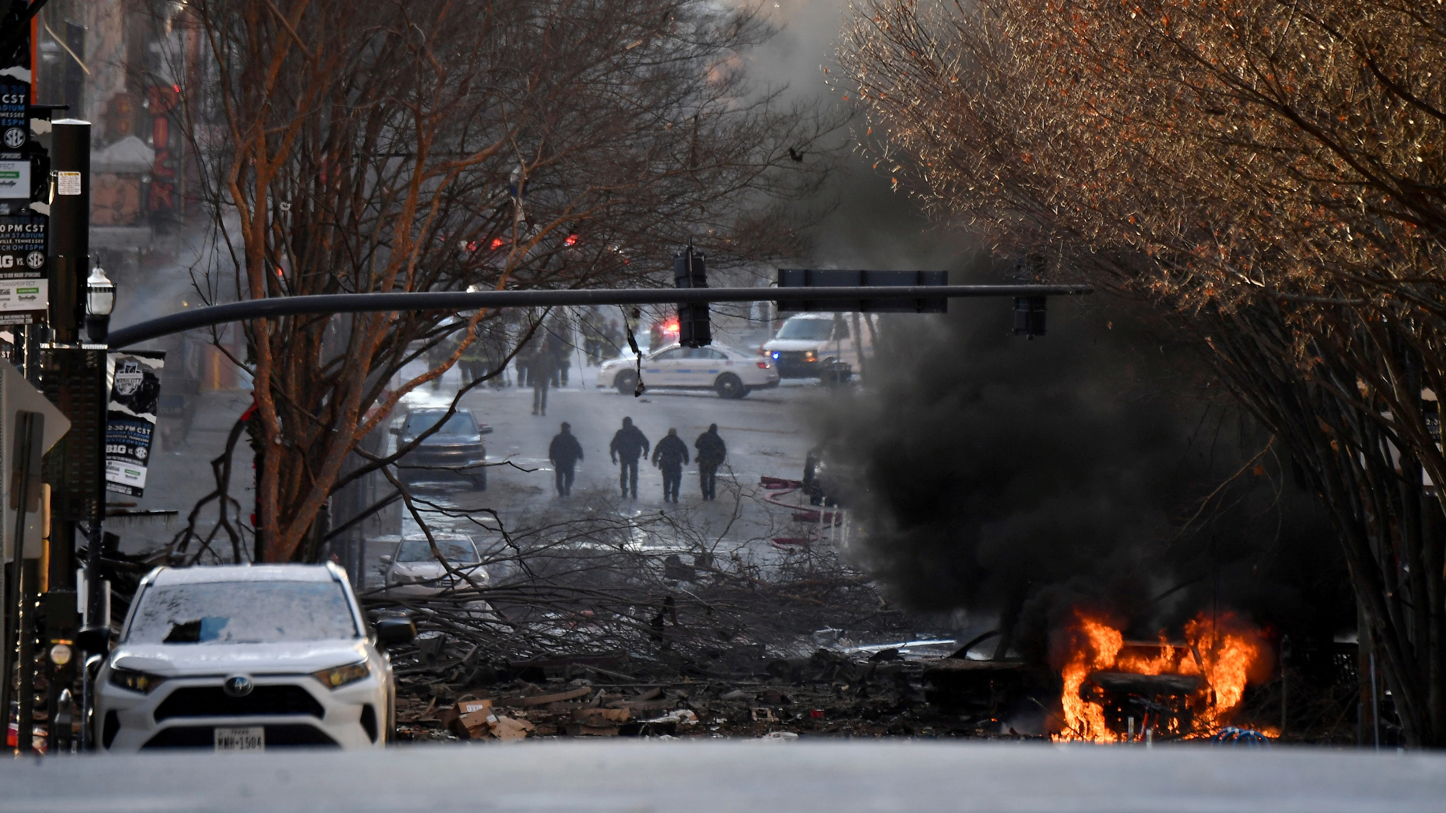 La imagen que deja la explosión de un coche bomba en Nashville