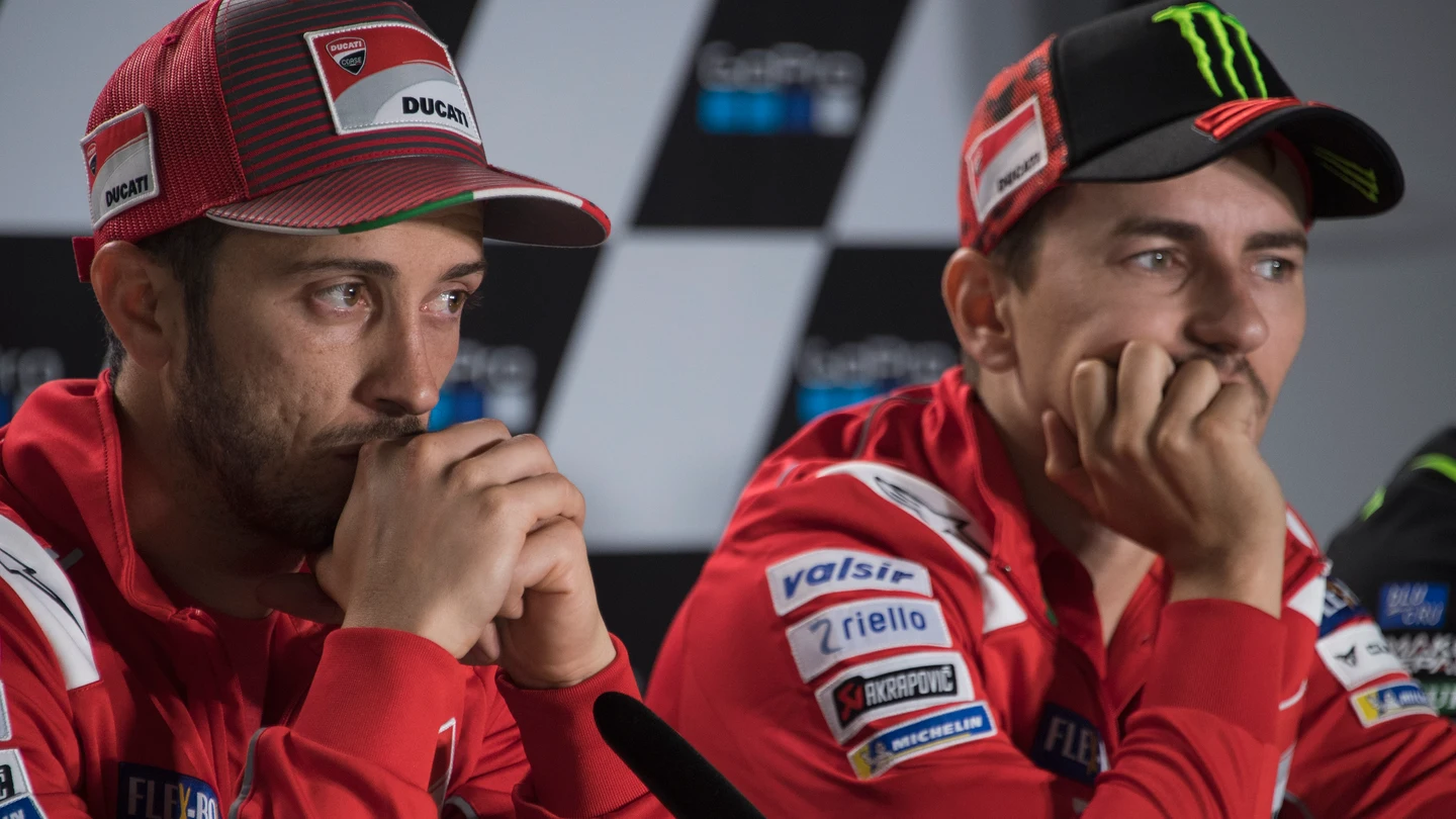 Andrea Dovizioso y Jorge Lorenzo, en Ducati Andrea Dovizioso y Jorge Lorenzo, en Ducati