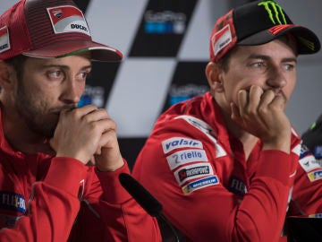 Andrea Dovizioso y Jorge Lorenzo, en Ducati