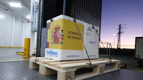 Imagen de las primeras dosis de la vacuna contra la COVID-19 llegadas a España Imagen de las primeras dosis de la vacuna contra la COVID-19 llegadas a España